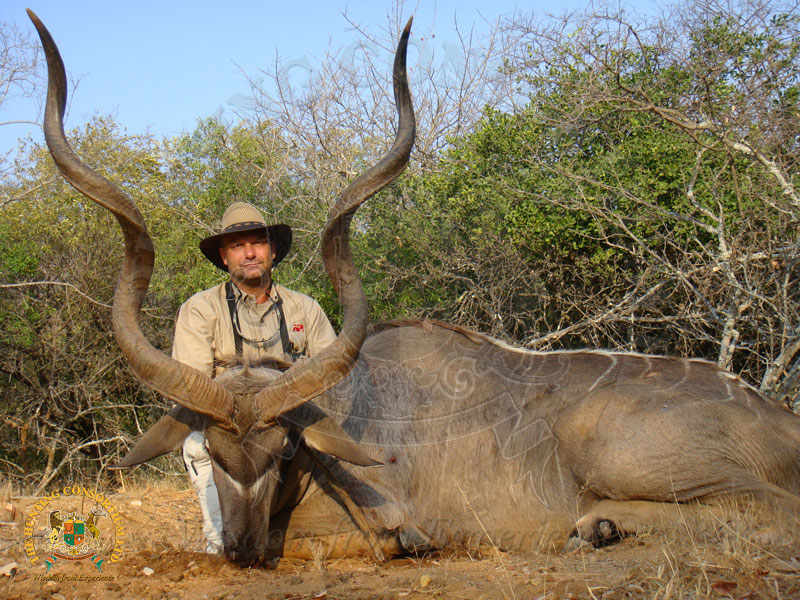 South African Hunting Trip picture of a hunter posing with his recent harvest