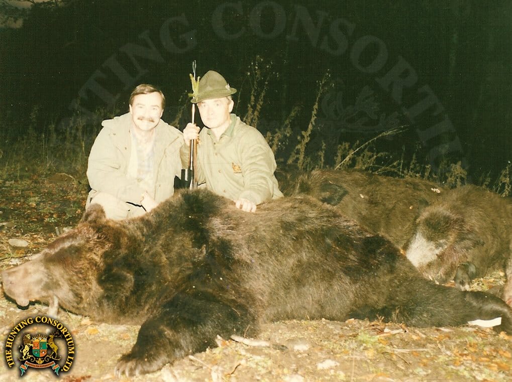 Bob Kern and a client of Hunting Consortium, after Bob reopened Romania to hunting in 1990. Hunt Europe.