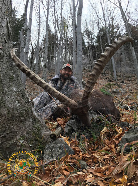 Philip Glass with his Alpine Ibex Hunting trophy from Austria.