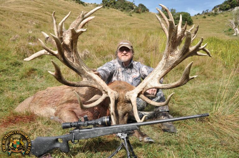 Photo of our client Red Stag Hunting New Zealand.