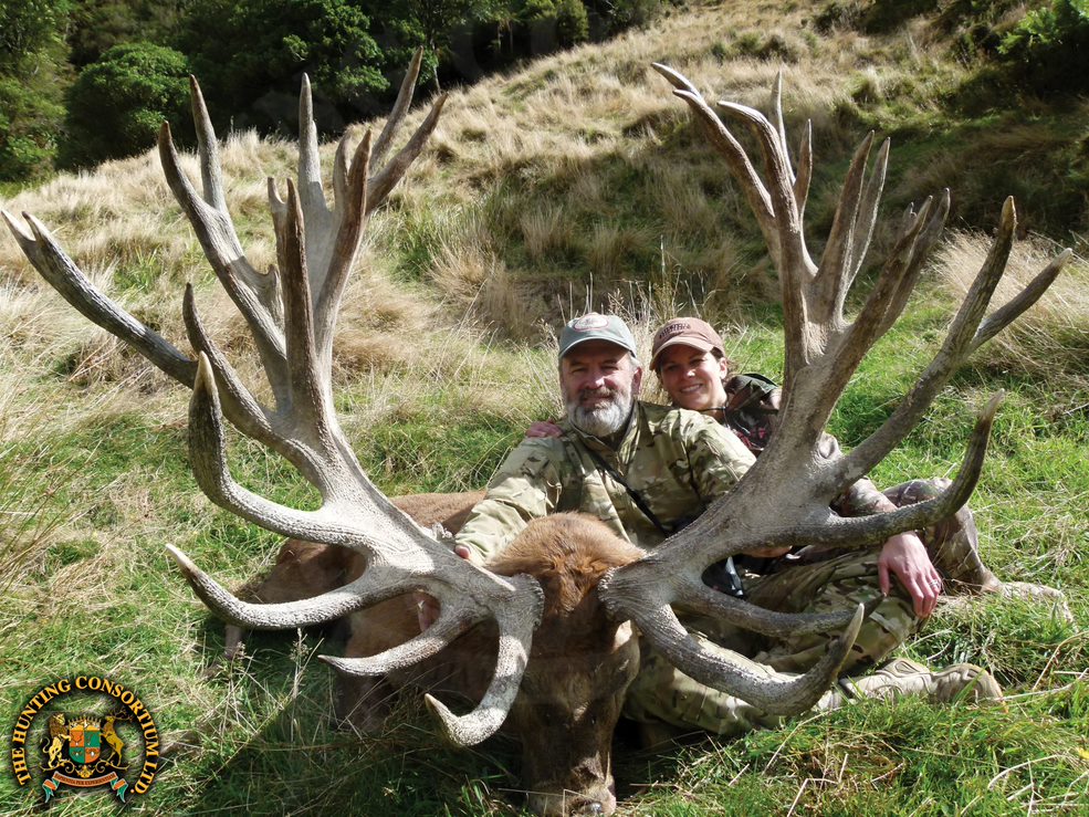 Photo of our client with his Red Stag Hunting New Zealand Trophy Red Stag.