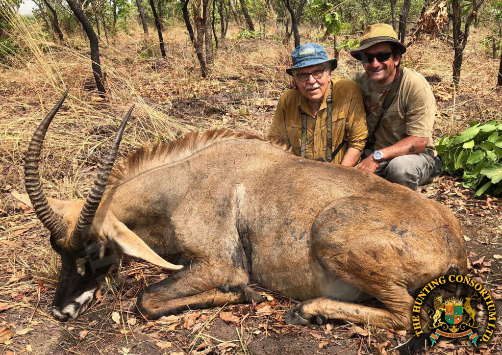Photo of our client Roan Hunting in Cameroon. Roan Hunts in Cameroon.