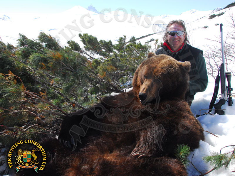 Jim Shockey Hunting Kamchatka Brown Bear Hunting in Russia. Kamchatka Brown Bear Hunting in Russia and our client Jim Shockey