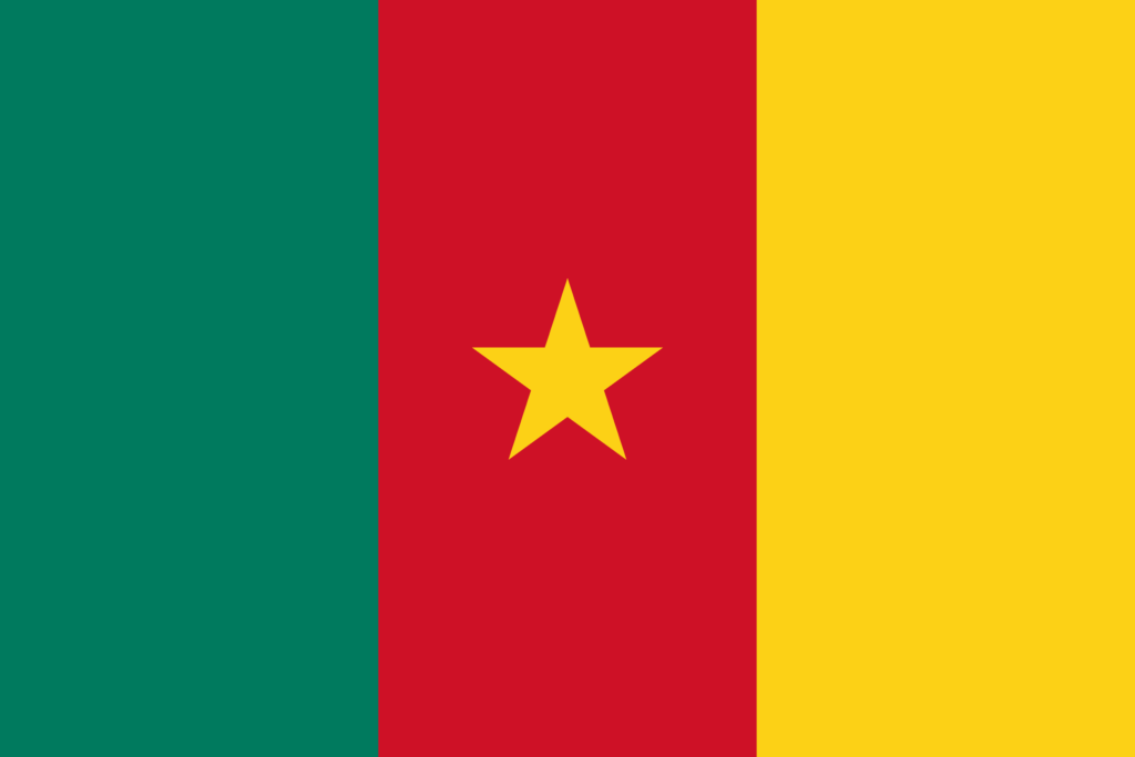 Hunting in Cameroon. Photo of the Cameroon Flag.