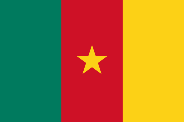 Hunting in Cameroon. Photo of the Cameroon Flag.