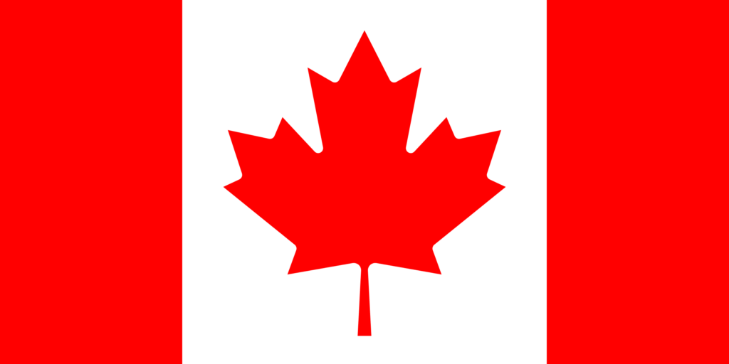 Hunting in Canada. Canadian Hunts. Flag of Canada.