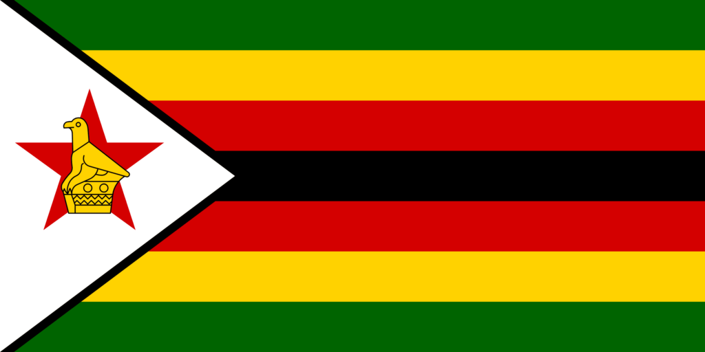 Hunting in Zimbabwe. Safari in Zimbabwe. The best hunts in Zimbabwe. Flag of country of Zimbabwe.