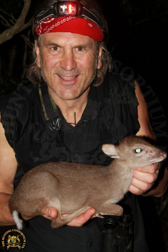 Jim Shockey with his Blue Duiker from Tanzania.