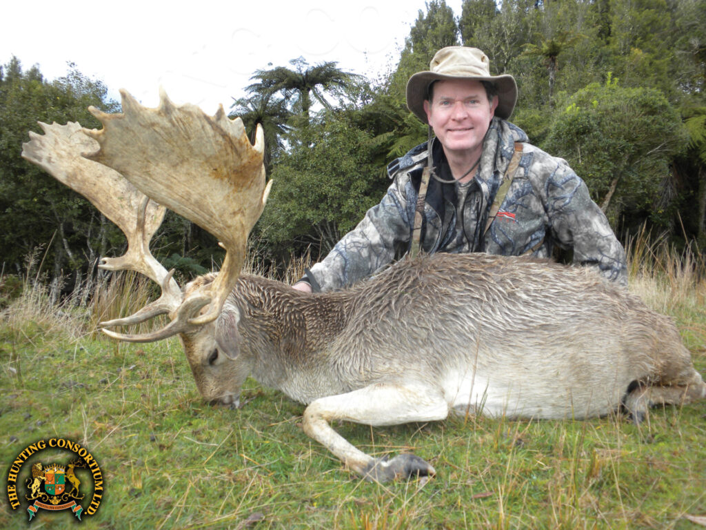 Photo of Dr. Brad Black fallow deer hunting in New Zealand.